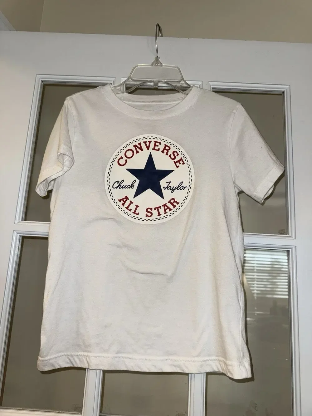 Comverse All Star Kids White Logo Tee Short Sleeved 10-12 years Medium